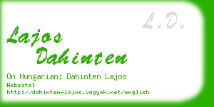 lajos dahinten business card